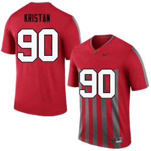 Men's Ohio State Buckeyes #90 Bryan Kristan Throwback Nike NCAA College Football Jersey Athletic WBS1244WA
